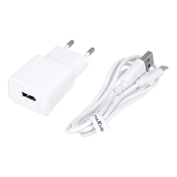 Maxlife ładowarka sieciowa MXTC-01 + kabel USB-C biały