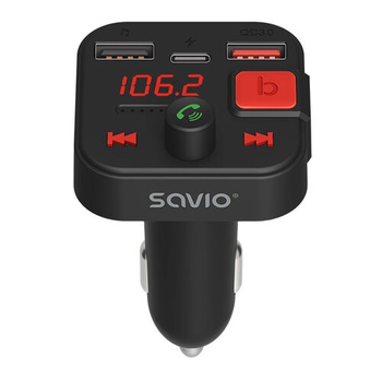 SAVIO TR-15 TRANSMITER FM Z WYŚWIETLACZEM