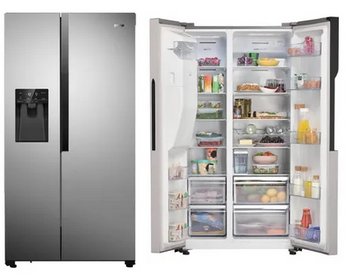 Lodówka side by side GORENJE NRS9EVX No Frost 179,3cm Srebrna Podajnik Wody Kostkarka