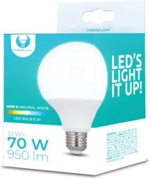 Żarówka LED E27 G95 10W 230V 4500K 950lm Forever Light