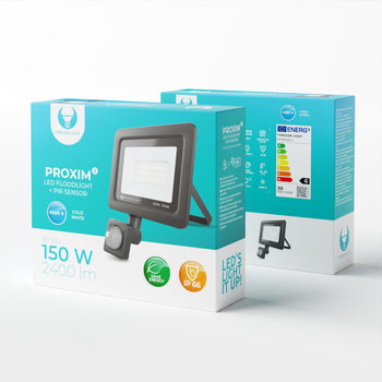 Naświetlacz LED PROXIM II 30W |6000K| PIR IP66 Forever Light