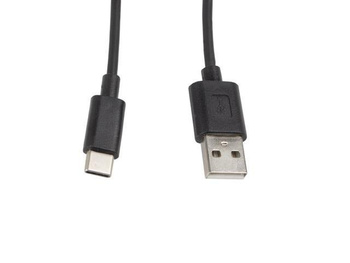 LANBERG KABEL USB 2.0 TYPE-C (M)-AM 1M, CZARNY