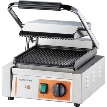 kontakt grill pojedynczy, ryflowany, Caterina, P 1.8 kW