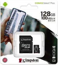 Kingston karta pamięci 128GB microSDHC Canvas Select Plus kl. 10 UHS-I 100 MB/s + adapter