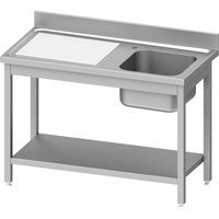 stół ze zlewem 1-kom.(P),z półką 1000x600x850 mm skręcany