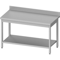stół przyścienny z półką 1400x700x850 mm skręcany